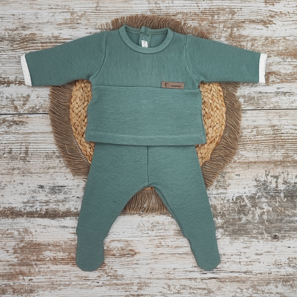 Conjunto polaina Céfiro verde