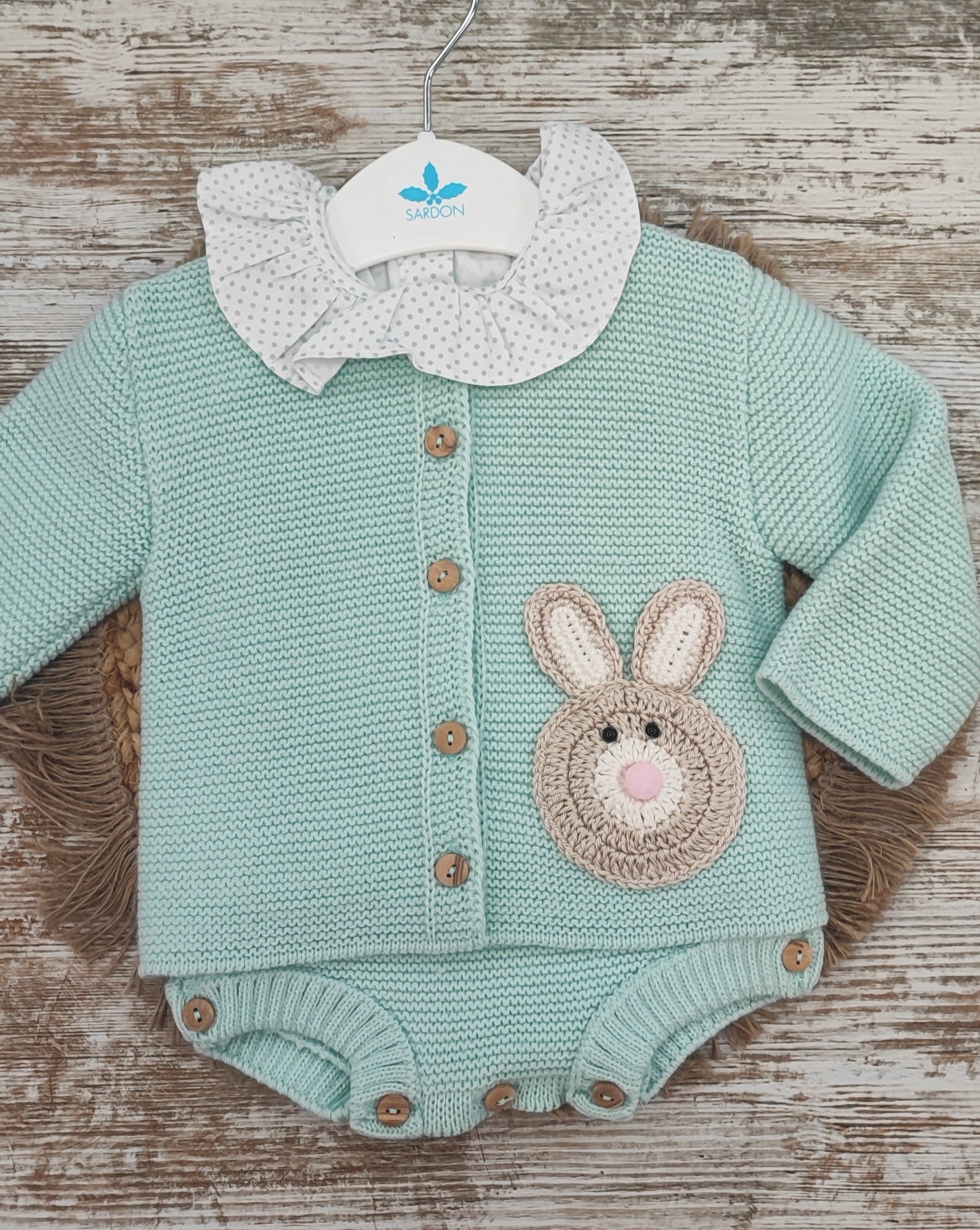 Conjunto 3 piezas conejito crochet